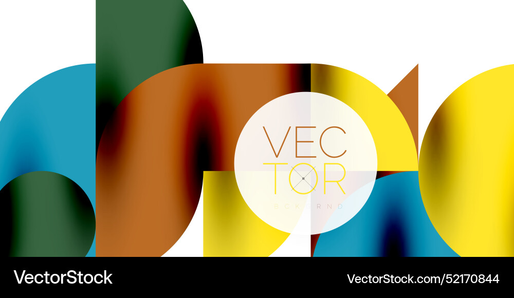 Shadow effect shiny circles and round triangles vector image