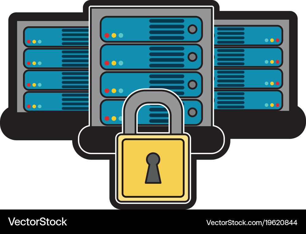 Web hosting design vector image
