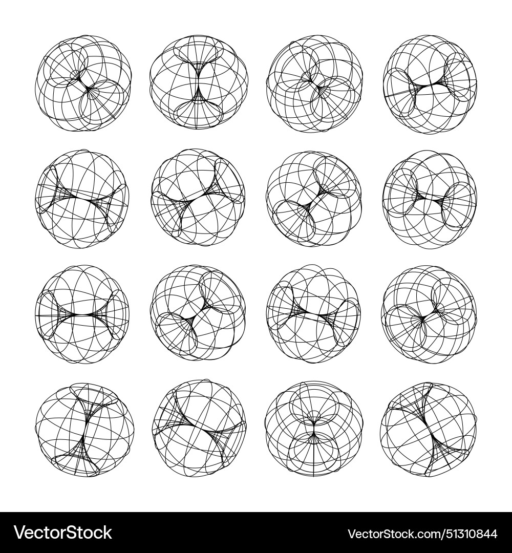 Wireframe lined shapes perspective mesh 3d grid Wireframe lined shapes perspective mesh 3d grid vector image