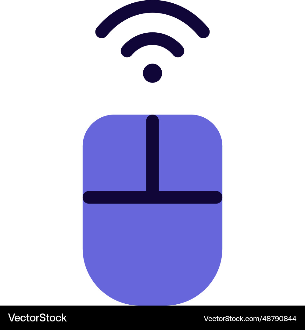 Wirelessly connecting a mouse with computer vector image