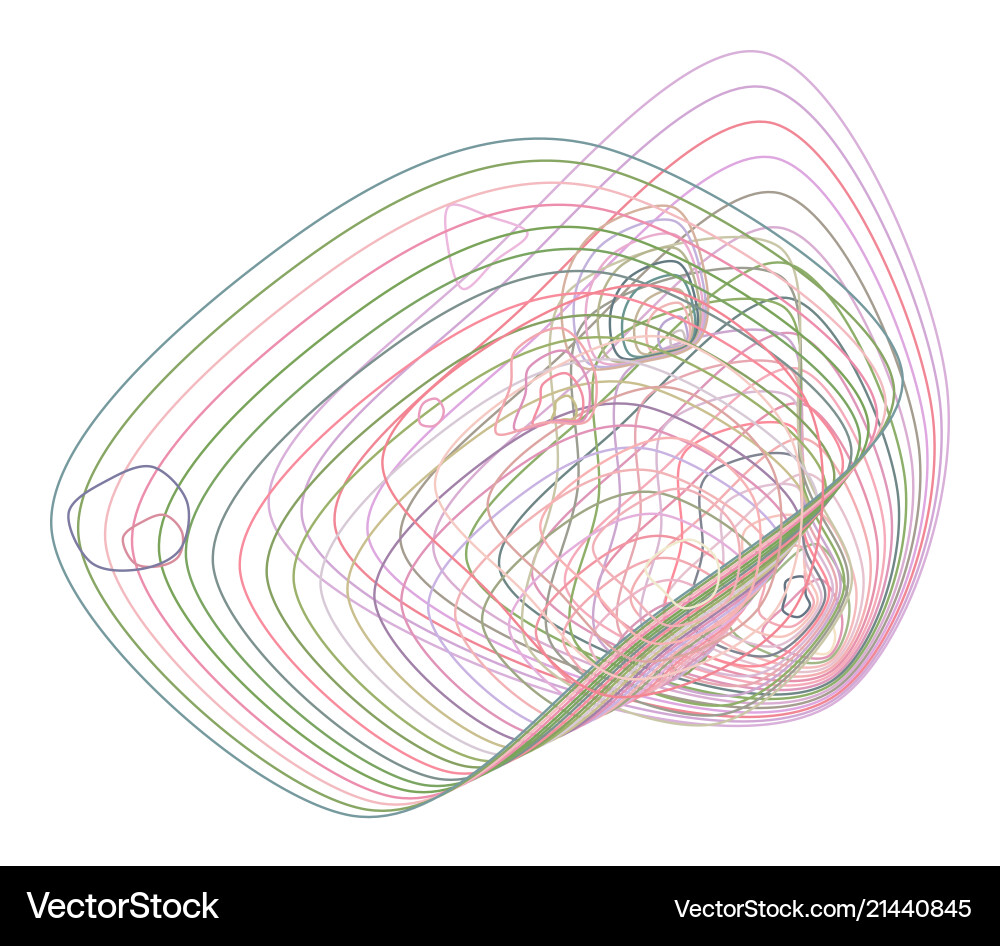 Abstract colored geometric path lines pattern vector image