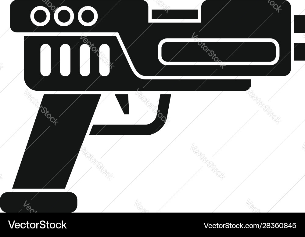 Automatic blaster icon simple style Vector Image