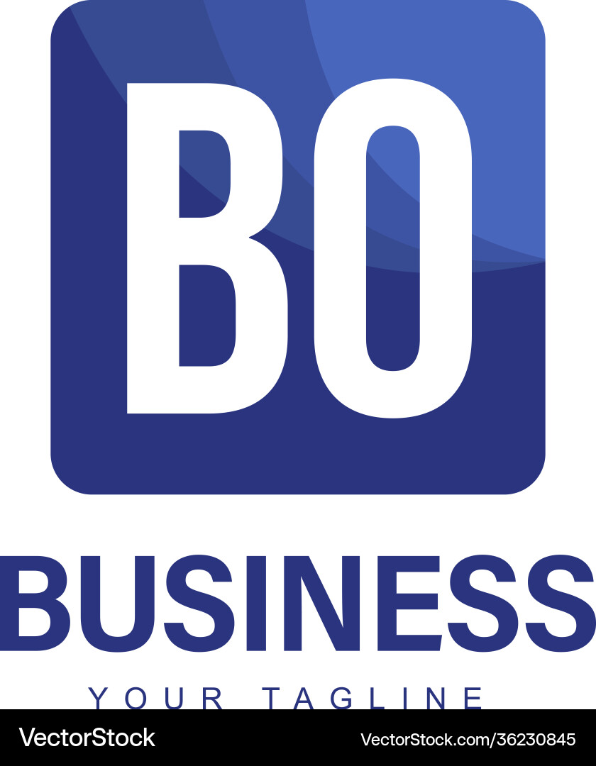 Bo initial a logo design with abstract style Bo initial a logo design with abstract style vector image