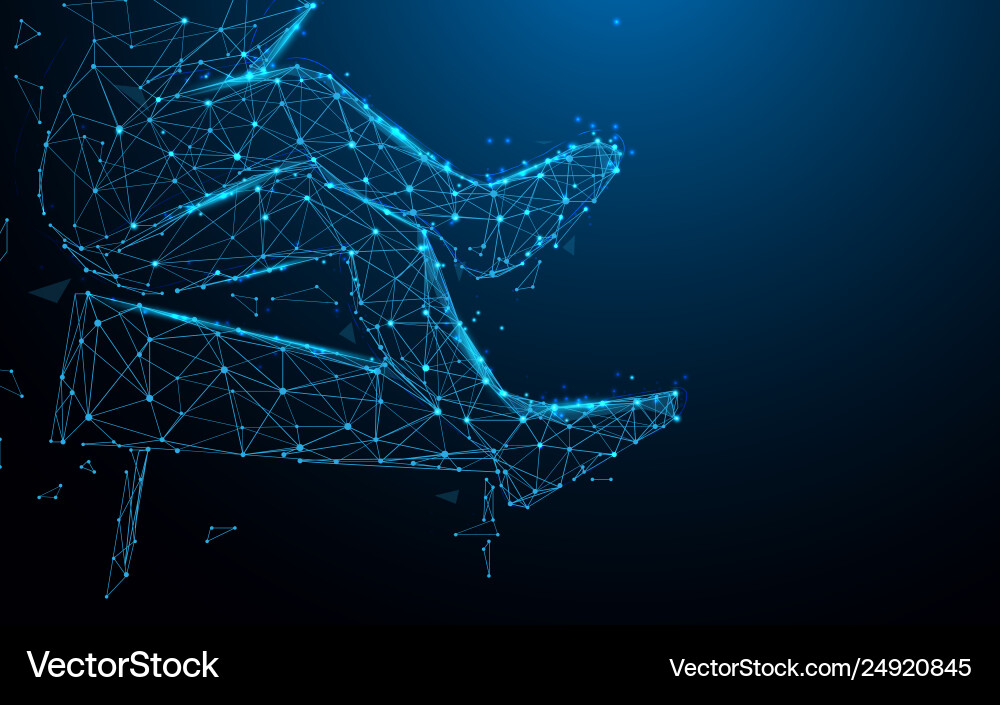 Close up man jumping over obstacle from lines Close up man jumping over obstacle from lines vector image