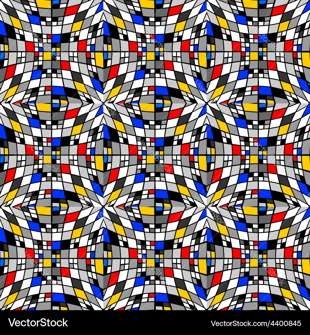 Design seamless colorful checked mosaic pattern vector image