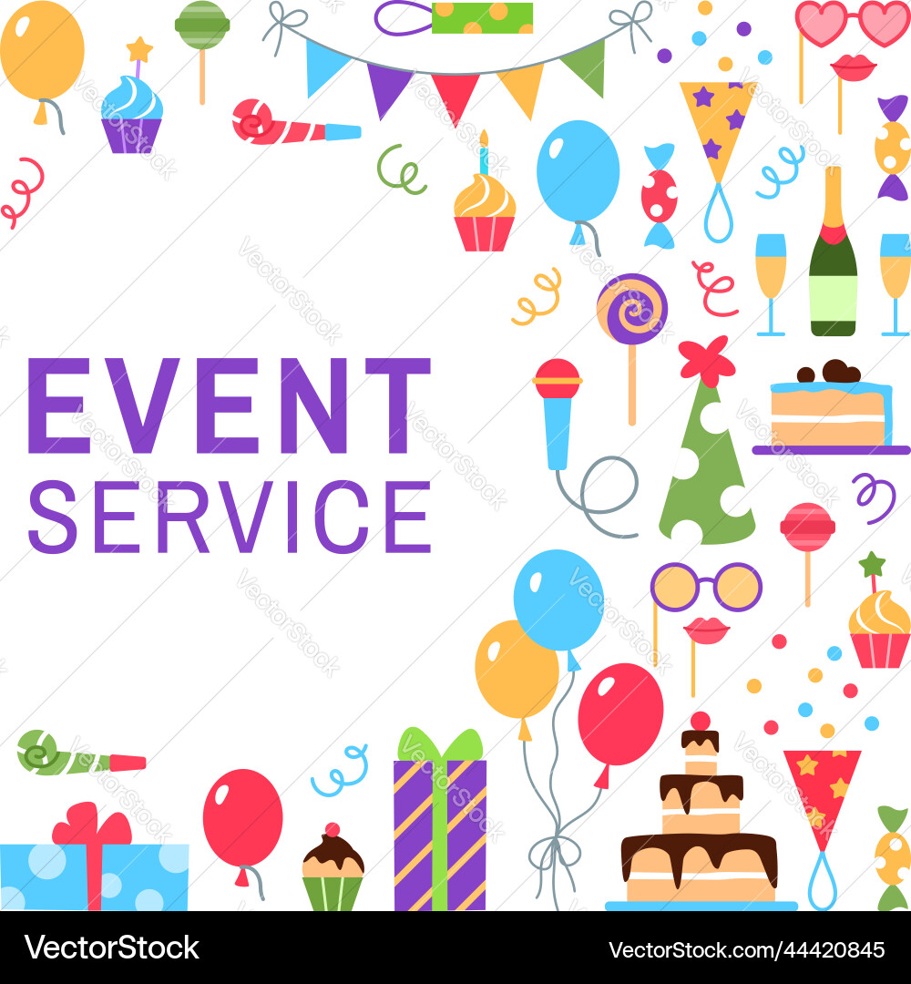 Event service background with circle text space Event service background with circle text space vector image