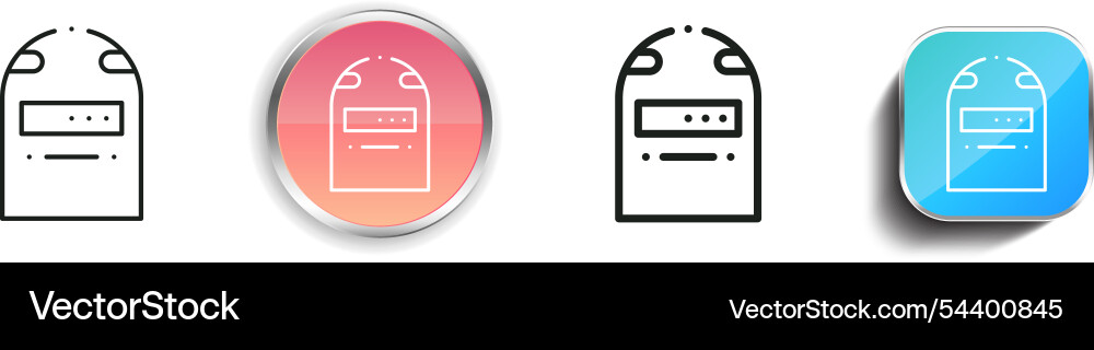 Geiger counter icon thin linear regular vector image