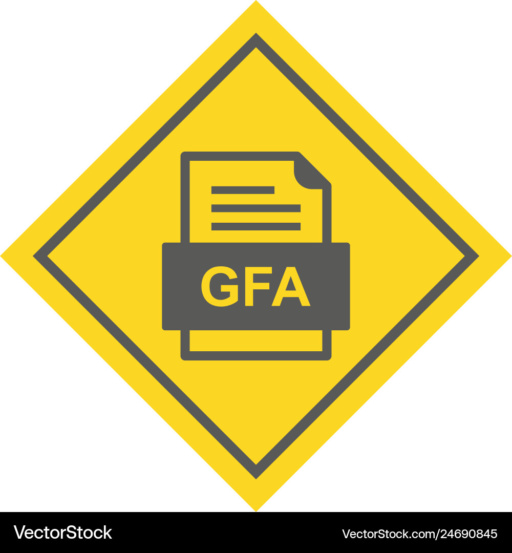 Gfa file document icon Vector Image