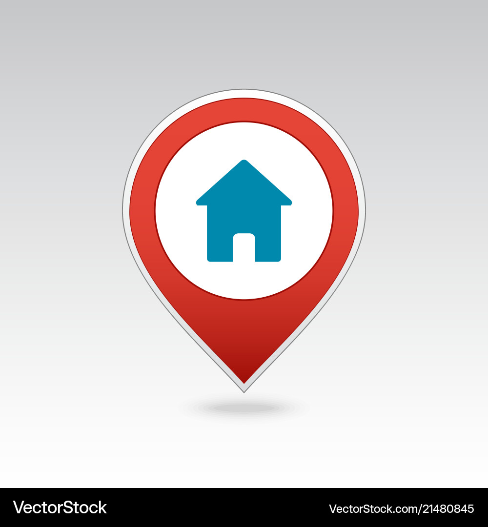 Home pin map icon pointer markers vector image