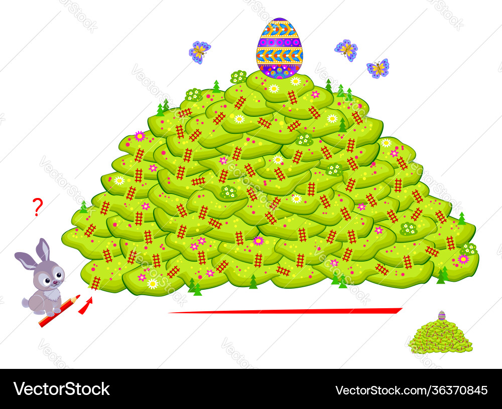 Logic puzzle game with labyrinth for children vector image