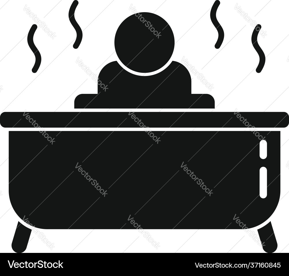 Man in jacuzzi icon simple style Man in jacuzzi icon simple style vector image