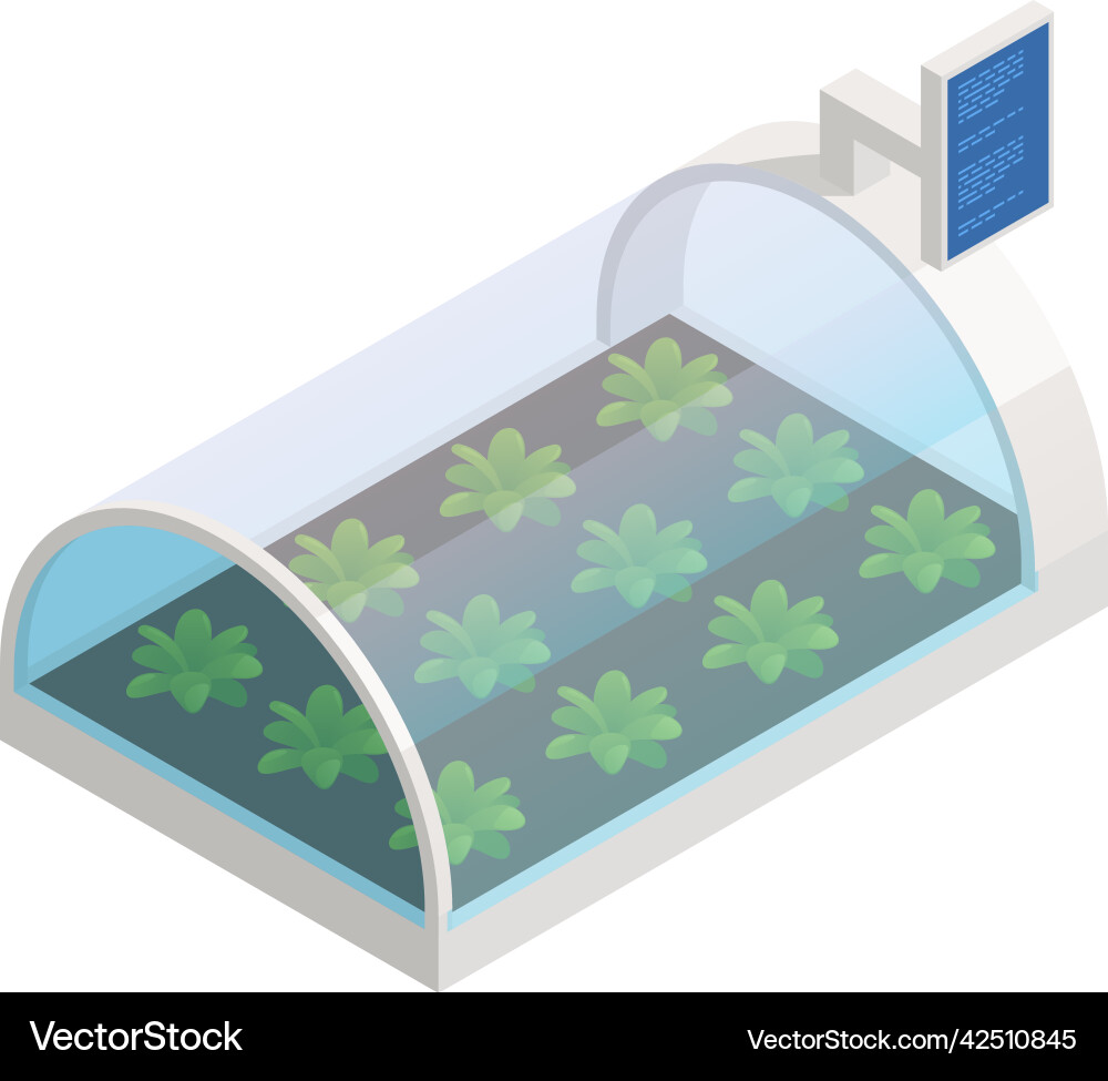Modern electronic greenhouse composition Vector Image