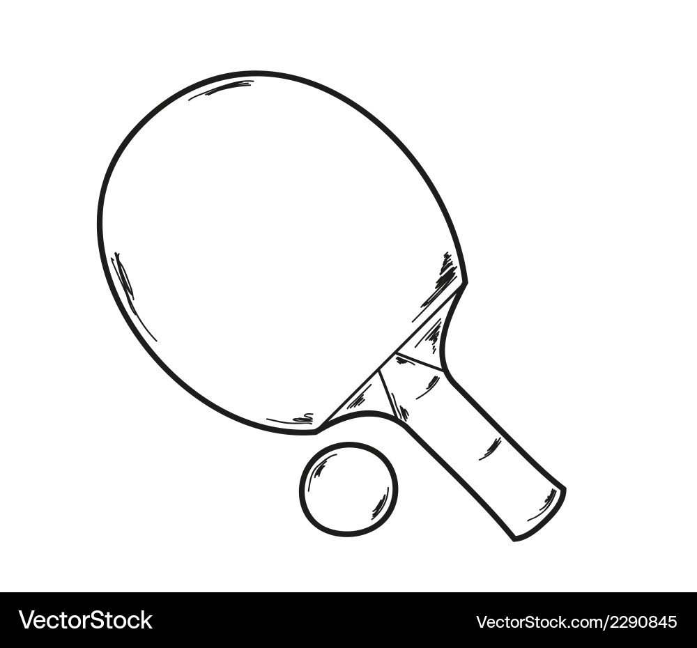 One ping pong racket Vector Image