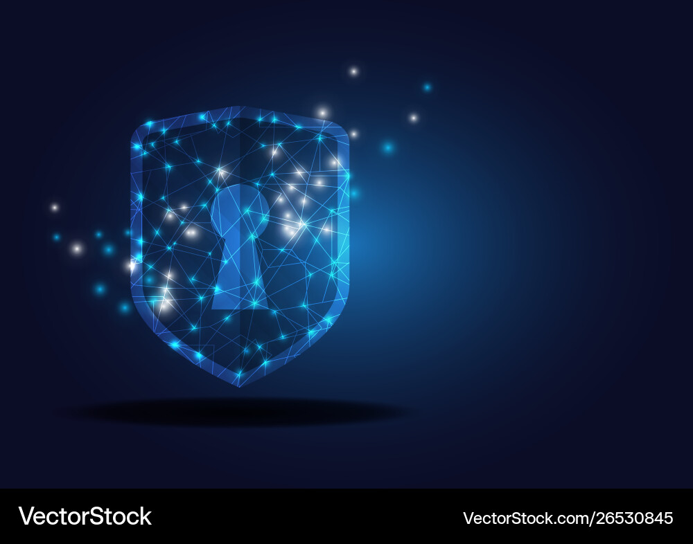 Online-Datenschutzschild und Abstract Vektorbild