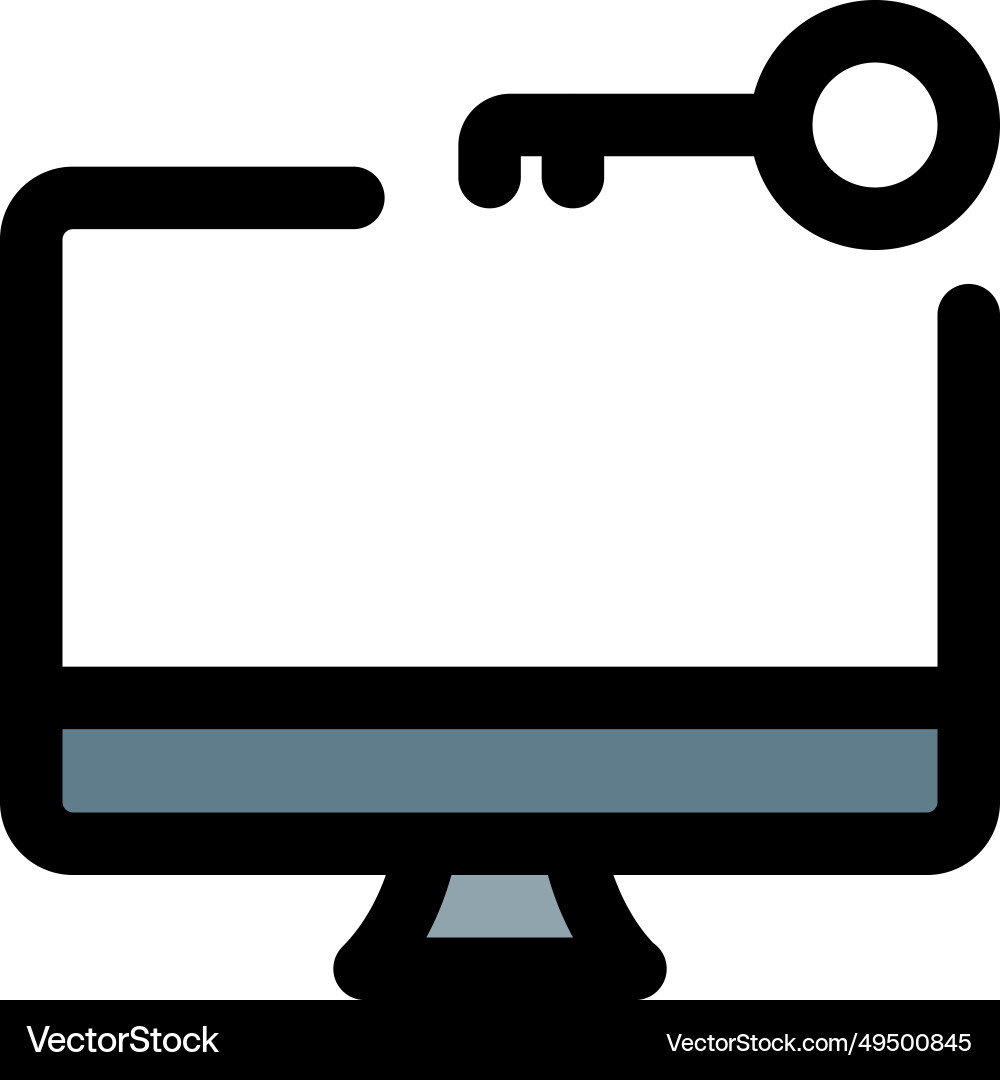 Security or encryption feature in desktop Vector Image