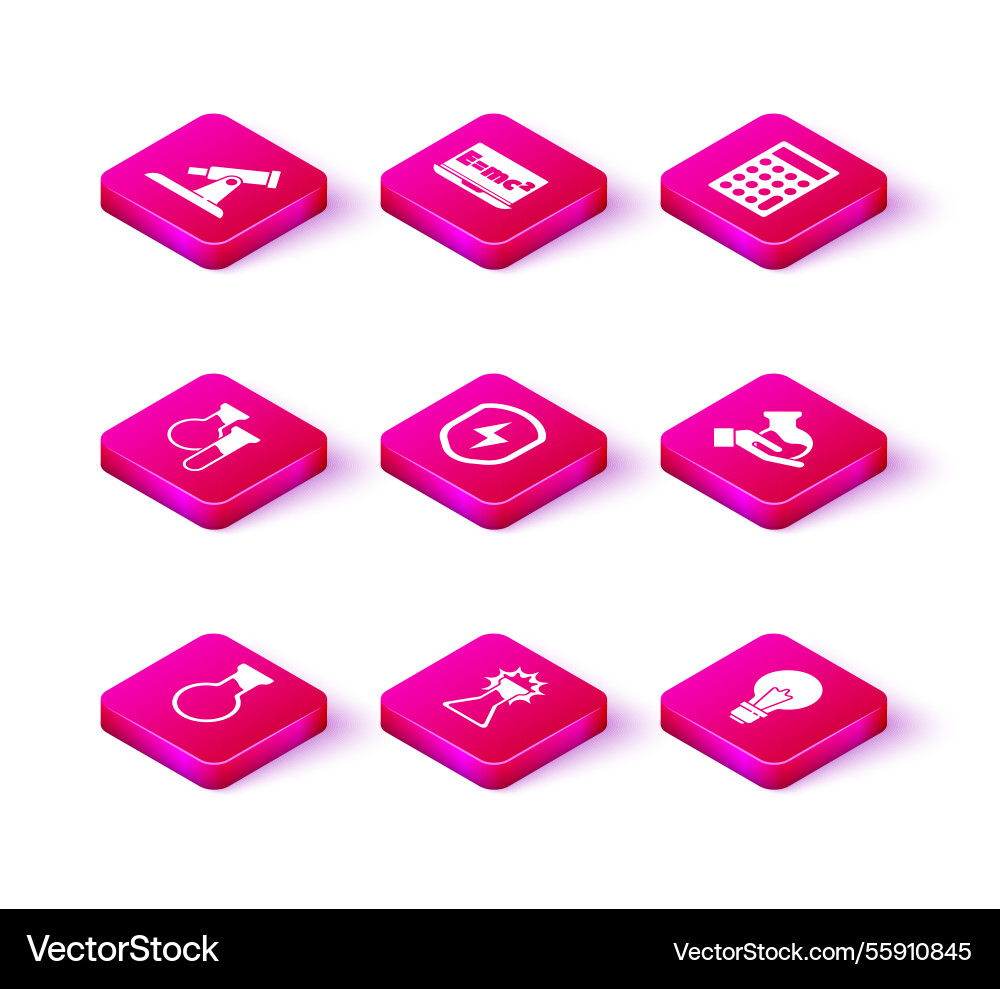 Set test tube and flask secure shield Set test tube and flask secure shield vector image