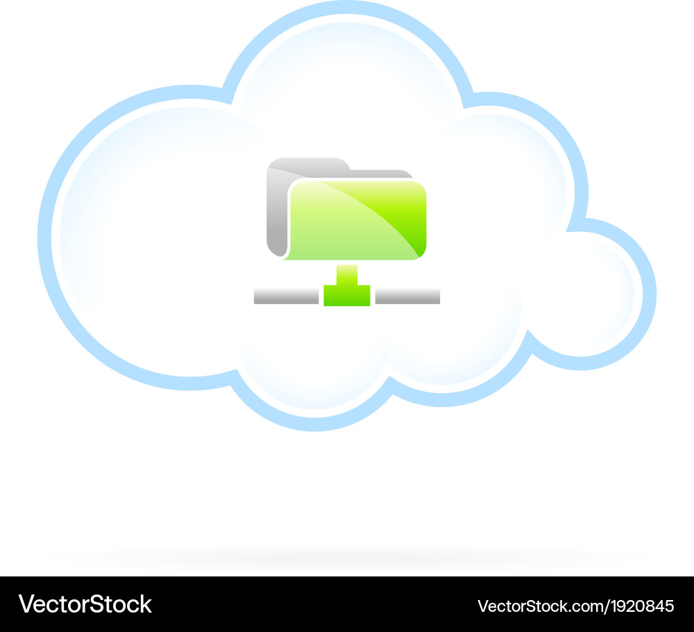 Shared cloud folder Royalty Free Vector Image - VectorStock