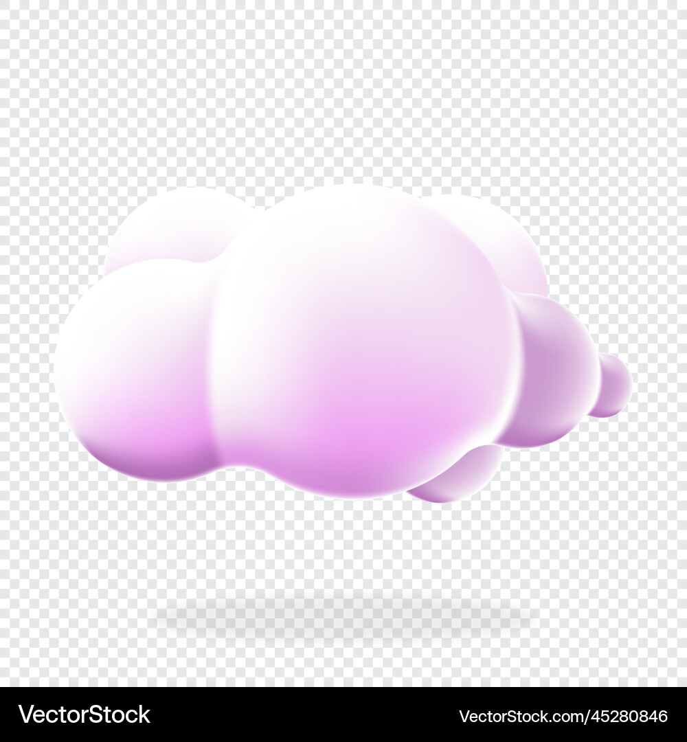3d cloud isolated background render soft round 3d cloud isolated background render soft round vector image