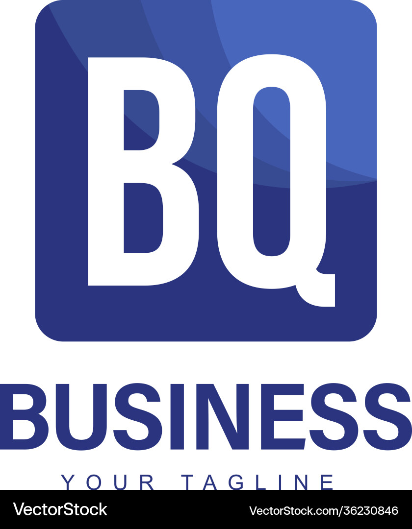 Bq initial a logo design with abstract style Vector Image