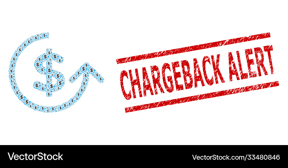Chargeback recursion collage icons Chargeback recursion collage icons vector image