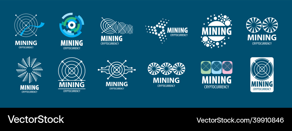 Digital currency mining abstract sign Digital currency mining abstract sign vector image