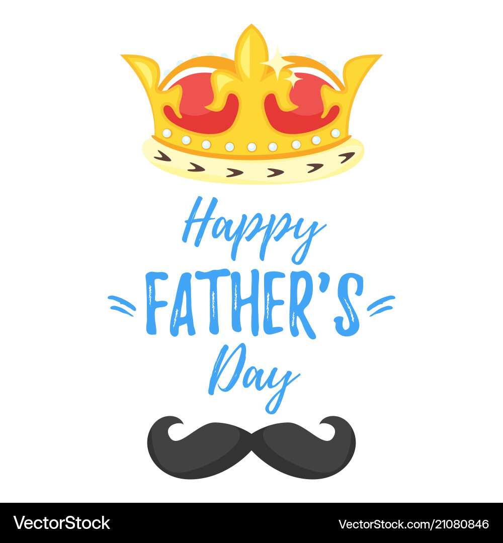 Fathers day greeting card Fathers day greeting card vector image