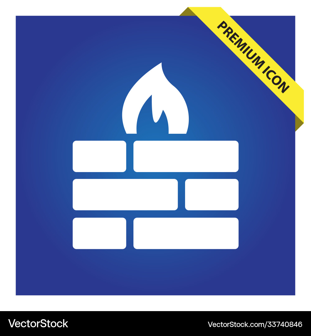 Firewall icon for web and mobile Firewall icon for web and mobile vector image