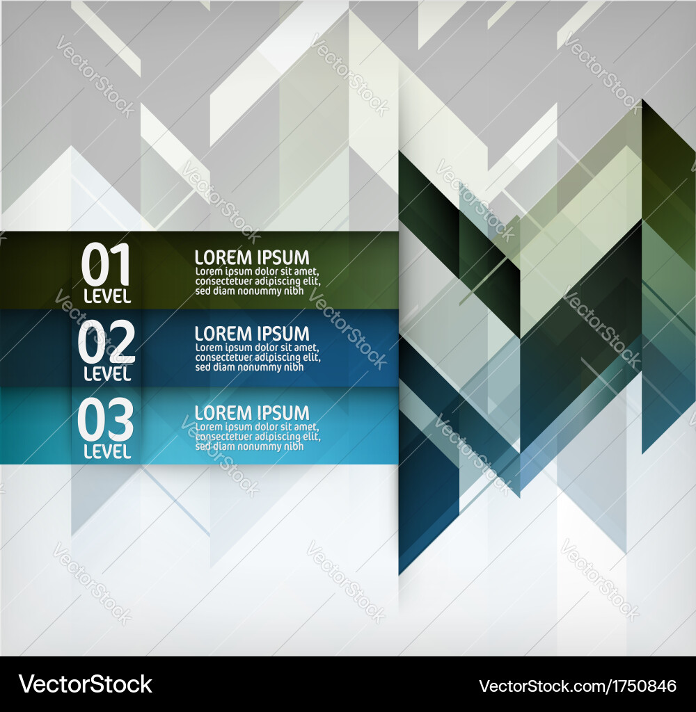 Geometric Layout with Numbers Vector Image