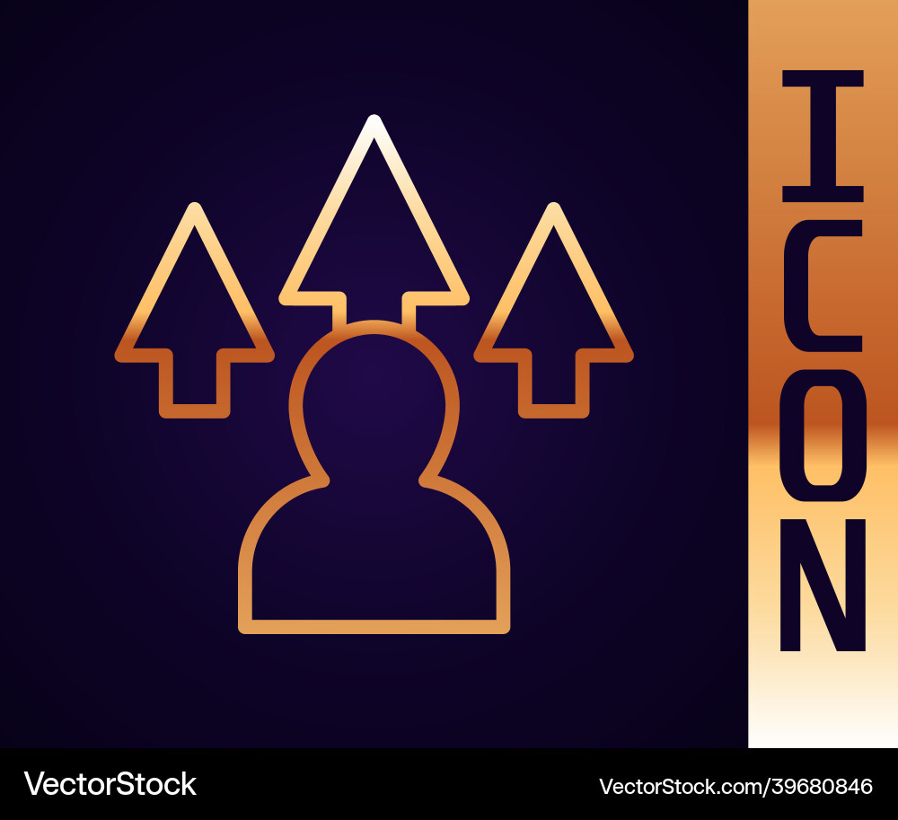 Gold line web design and front end development Gold line web design and front end development vector image