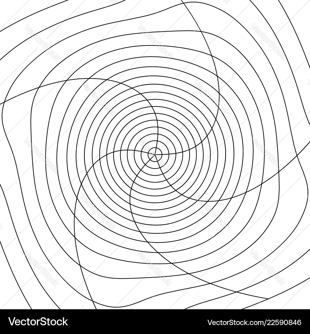 Grid mesh with distortion rotating spiral Vector Image