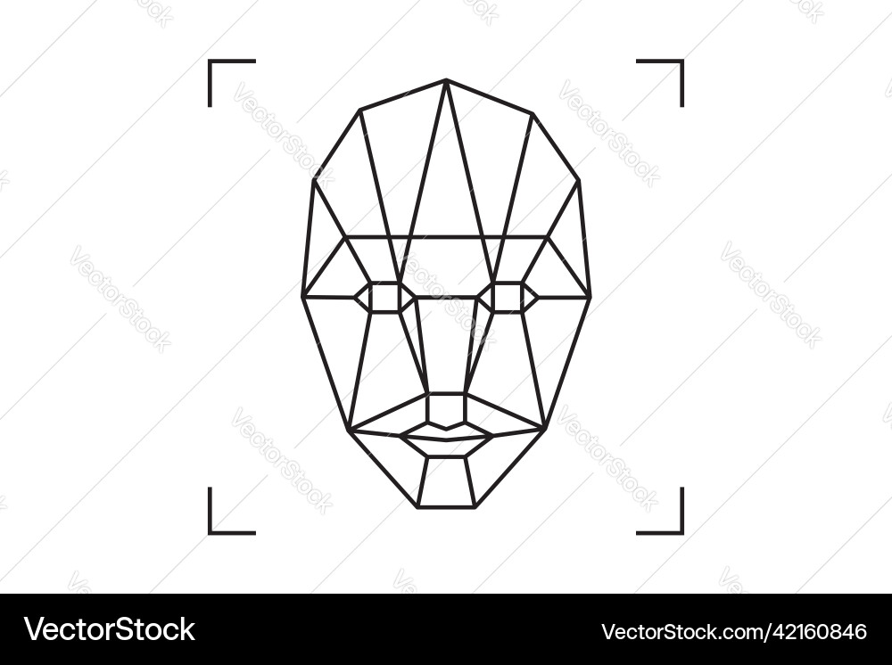 Recognition icon identity system recognize Vector Image