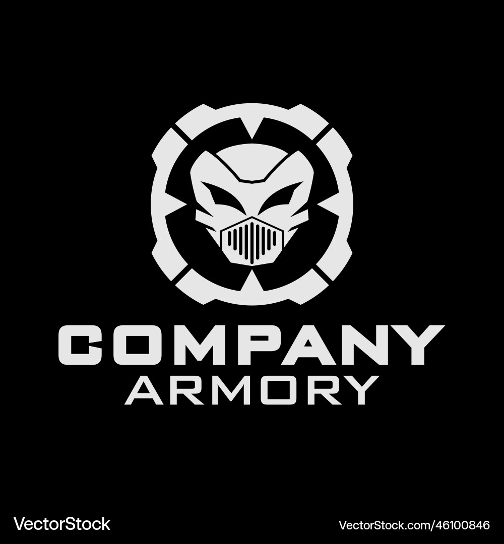 Tactical armory skull logo Vector Image