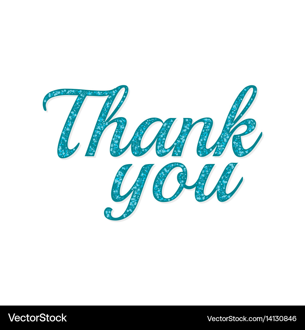 Thank You Card with Script Text vector image