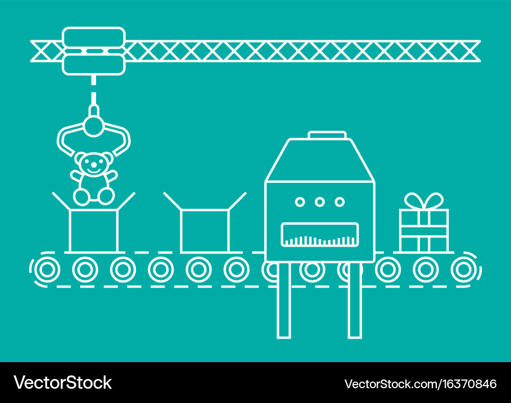 Thin line style assembly Vector Image