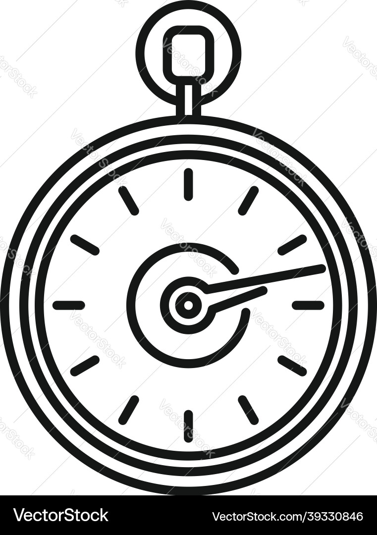 Timer counter icon outline stopwatch clock Timer counter icon outline stopwatch clock Vector Image