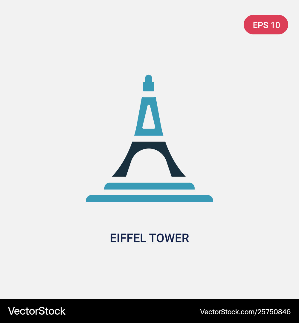 Two color eiffel tower icon from travel concept Two color eiffel tower icon from travel concept vector image