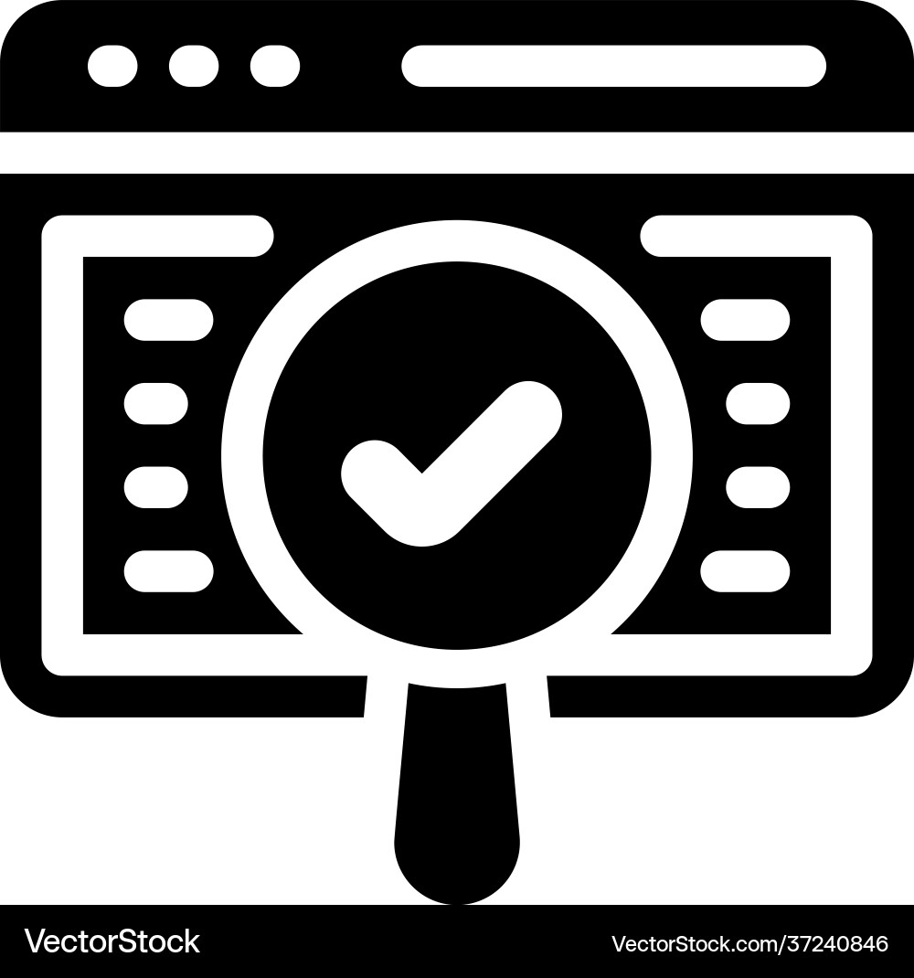 Web testing Vector Image