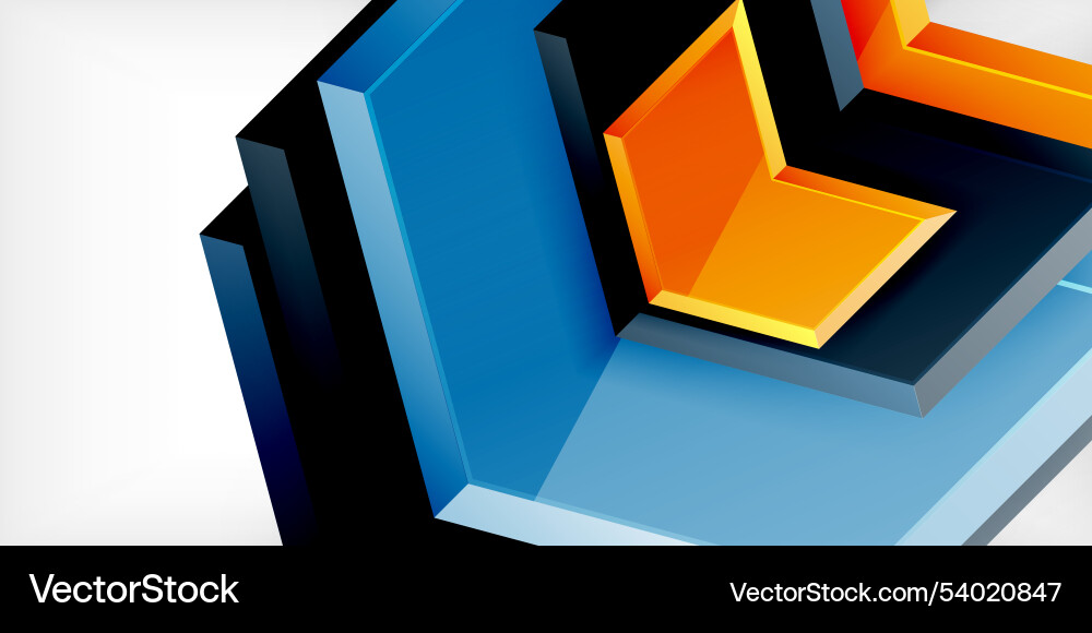 3d arrow techno design template Royalty Free Vector Image