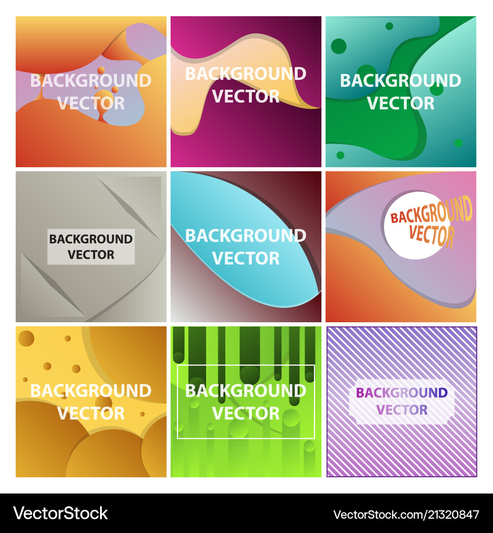 Abstract background set art template design Vector Image