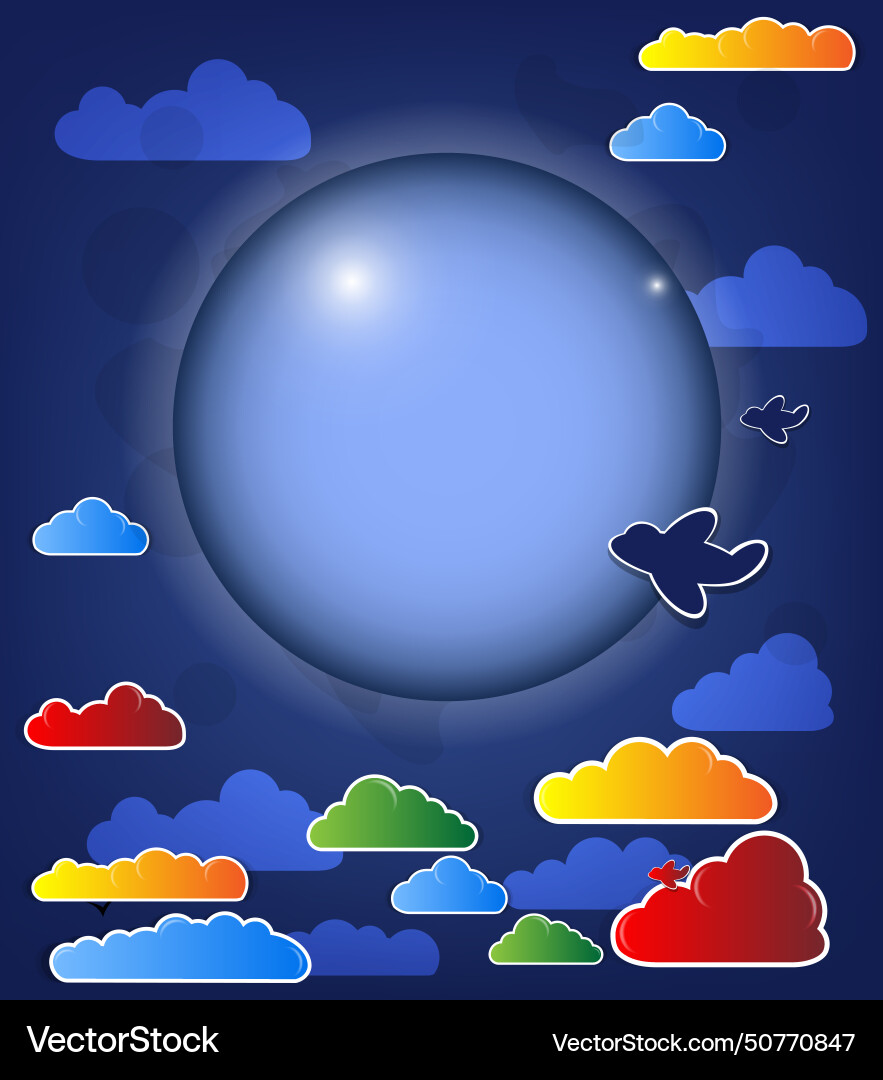 Abstract dark background with moon and clouds Abstract dark background with moon and clouds vector image