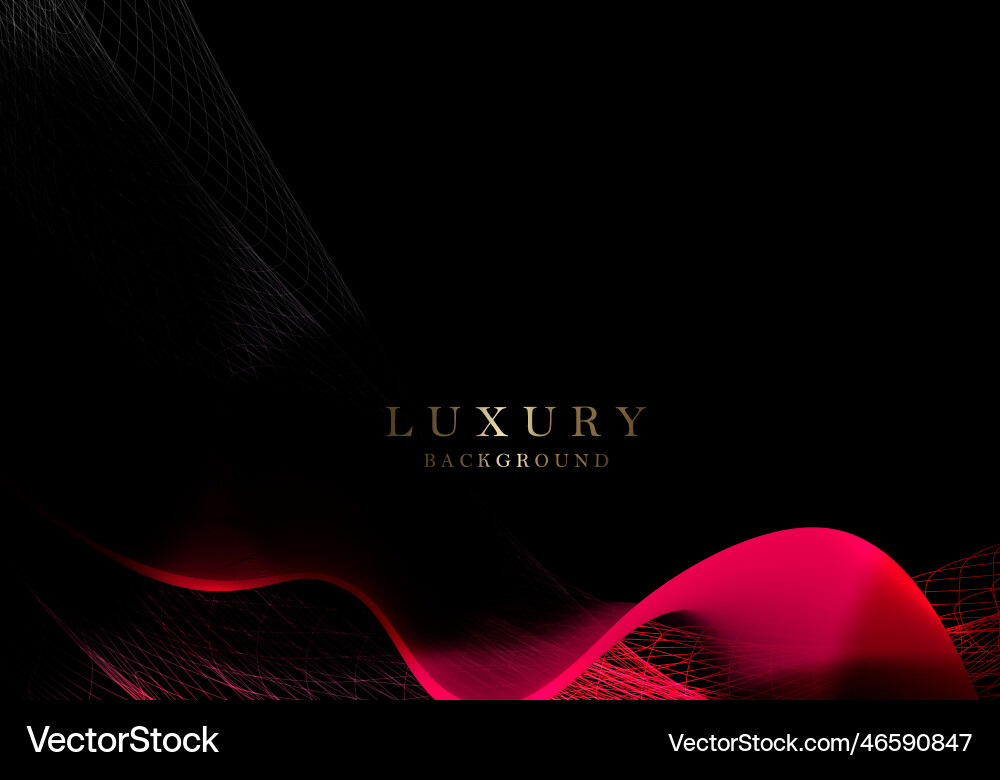 Abstract minimal red hue waves on a dark texture Vector Image