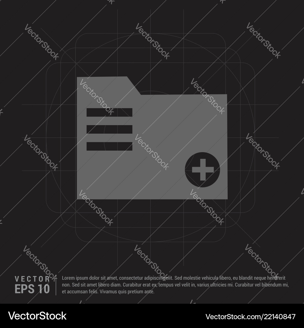 Add folder icon Add folder icon vector image