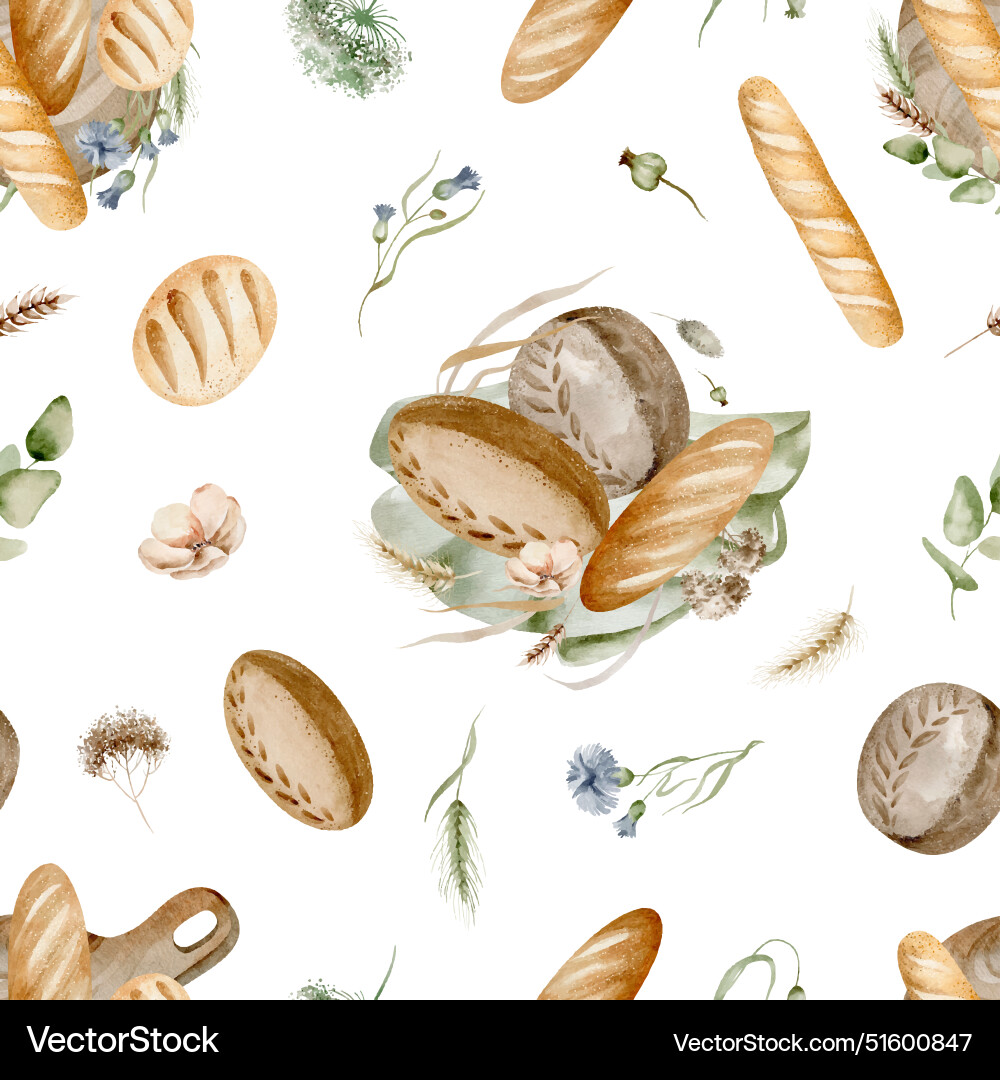 Bakery background seamless pattern Vector Image
