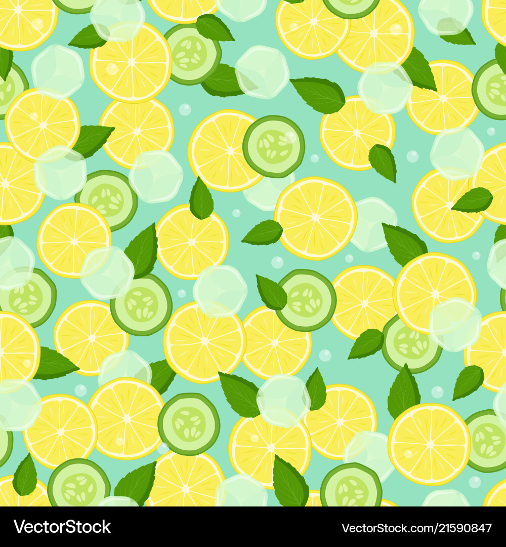 Citrus & Cucumber Refresh vector image