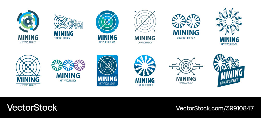 Digital currency mining abstract sign Digital currency mining abstract sign vector image
