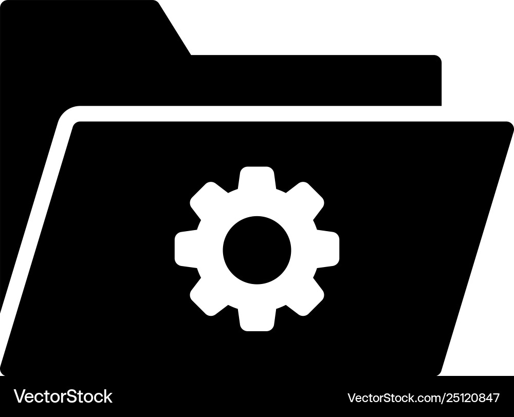 Folder setting Folder setting vector image
