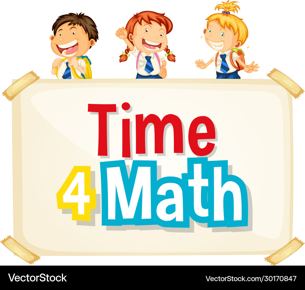Font design for word time math with happy Font design for word time math with happy vector image