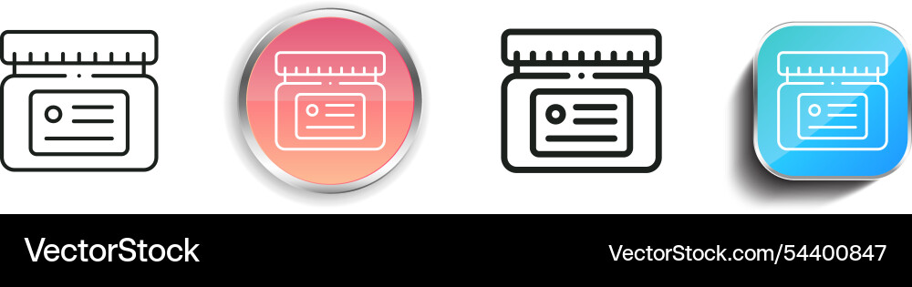 Gel icon thin linear regular and button style vector image