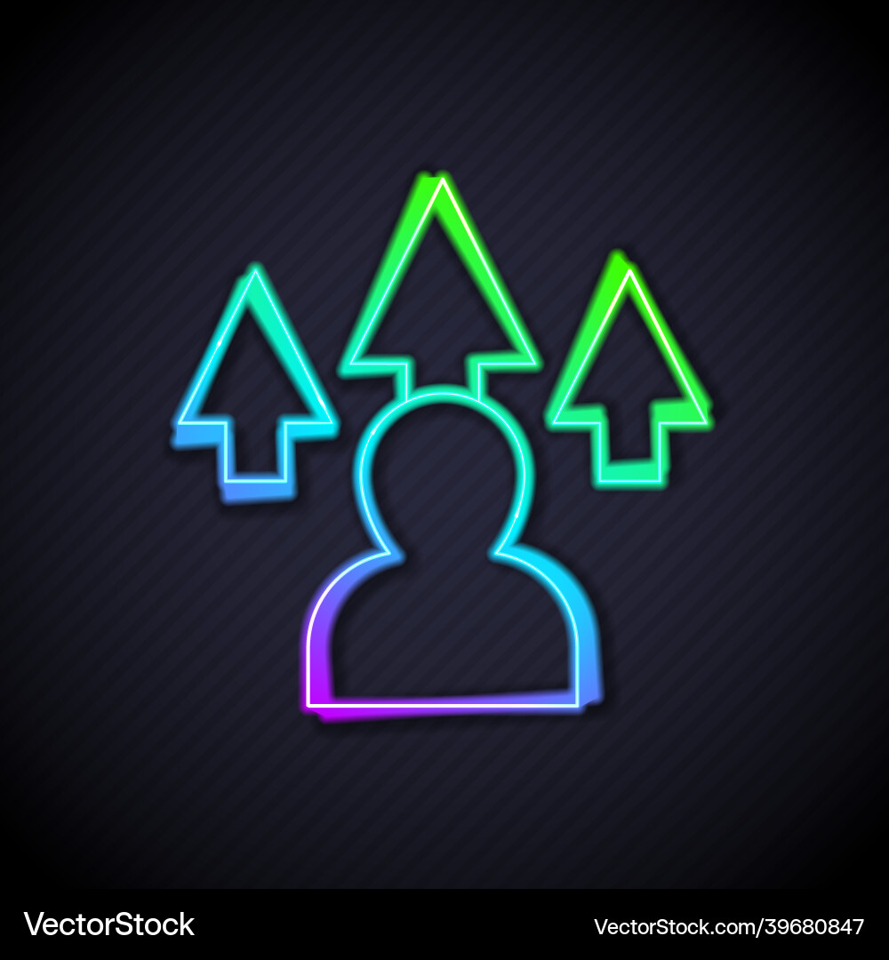 Glowing neon line web design and front end Vector Image