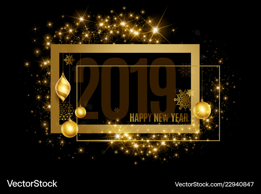 Happy new year text calligraphic lettering Happy new year text calligraphic lettering vector image